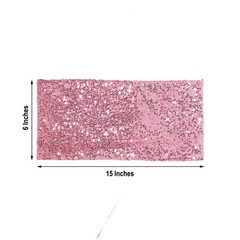 10 Pink Spandex Sequined CHAIR SASHES Ties Wraps Wedding Party Event Decorations