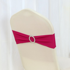 hot pink spandex chair bands sashes chair ties bow ribbon wedding birthday decor