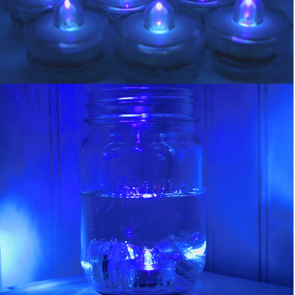 96 BLUE LED Submersible Waterproof Wedding Floral Decoration Tea Vase Light USA