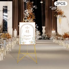 2Pcs Easel Stands Steel Poster Easel Easel Tripod Wedding Art Exhibition Display