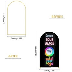 Customizable all-purpose arch stretch polyester backdrop for birthdays, weddings