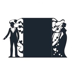 Wedding Couple Frame Metal Die Cuts, Lace Heart Bride and Groom Wedding Cutti…