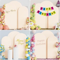 Elegant 3-Piece Arch Cover Set in Beige – Ideal for Weddings and Celebrations