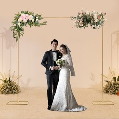 Metal Wedding Arch Frame Gold Iron Garden Party Stand Backdrop Flower Display
