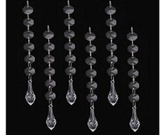 30Pcs String Teardrop Acrylic Crystal Bead Garland Chandelier Hanging Wedding