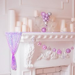 Pcs Iridescent Sequin Table Runner 12 x 72 Inch Mermaid Table Runner 6 Purple