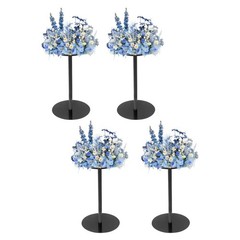4Pcs 40cm Wedding Flower Stands,Black Metal Flower Stand for Table Centerpieces