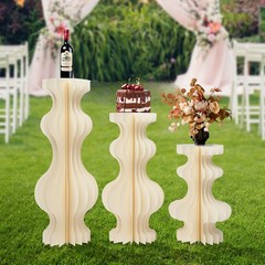 3 Pieces Cardboard Flowers Stands Centerpieces Tabletop Flower Road Leads