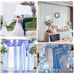10×10 FT Backdrop Stand Heavy Duty Pipe and Drape 10 FT x 10 FT Gold-10FT-E