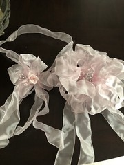30 Blush Light Pink Pew Bows, 250 Chair Ties Wedding Or Party Decorations