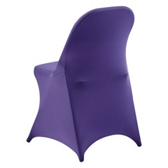Uimoso 50PCS Purple Stretch Spandex Chair Covers for Weddings and Events