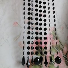 15pcs Acrylic Black Pointed Drop Pendant Acrylic Octagonal Bead Centerpieces
