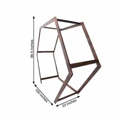 7 feet DARK BROWN Natural Wood BACKDROP STAND Wedding Arch Party Events Supplies