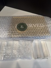 Acrylic/Glass Reserved Table Signs With Stand Lot Of 6 7×5 Gold
