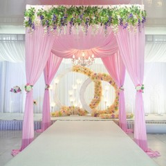 DIY 10 x 10 x 10ft Heavy Duty Wedding Backdrop Stand Kit Sturdy 4 Post Canopies