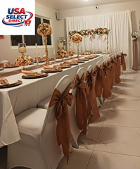 50 Black Satin Chair Sashes 7×108 Inches for Wedding Party Decor