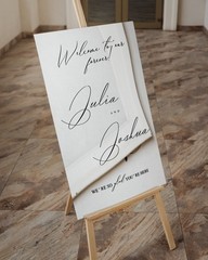 Silver Mirror Wedding Sign – Acrylic Wedding Welcome Sign -Wedding Signage Decor