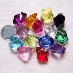 Plastic Gem Stones Nuggets Ice Rocks Table Scatter Fish Tank Vase Decor 27*20mm