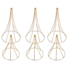 3Pcs Hourglass Wedding Flower Stand – Gold, Different Sizes, Table Centerpieces