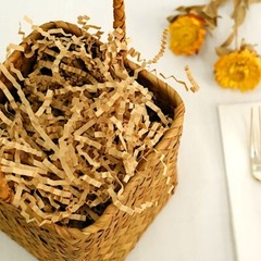 8 oz NATURAL Kraft Crinkle Paper Shred BASKET Gift Box Filler Party Decorations