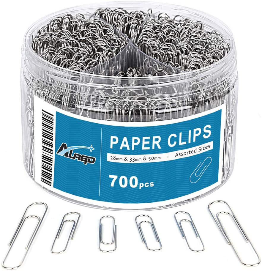 700 Paper Clips,Medium and Jumbo Size,Paperclips for Office School and Personal