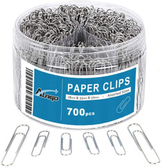 700 Paper Clips,Medium and Jumbo Size,Paperclips for Office School and Personal