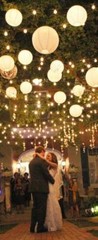 24″ White Round Paper Lantern, Even Ribbing, Hanging Decoration