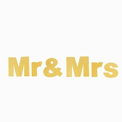 3 feet Gold Glittered Mr & Mrs Paper Hanging Wedding GARLAND Party Decorations