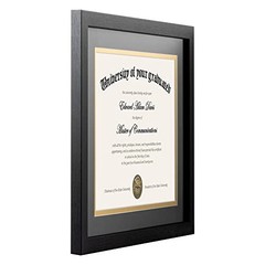 x4 Diploma Frame Certificate Degree Document Frame with High Definition 1 Black