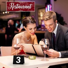 Tuanse Table Numbers 1-25 Acrylic Double Side Numbered Black, White