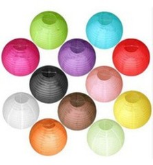 Assorted Chinese round Multi-color paper lantern wedding party hang decoration