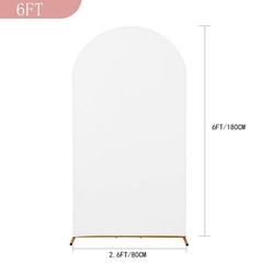 Peomeise 6FT Wedding Arch Cover，White Arch Backdrop Cover Stretchy Spande