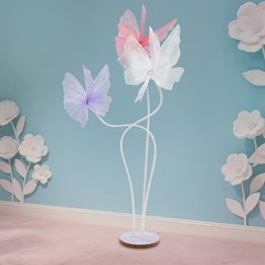 Giant 3-head Artificial Butterfly Decorations, for Wedding, White, Pink, Purple