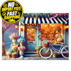 BlissYard Wedding Backdrop Flower Shop 91*71 Inch, Flowers Backdrop#5