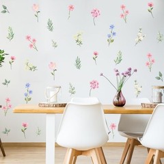 Boho Watercolor Flower Wall Stickers，Colorful Lower Wall Stickers-6604