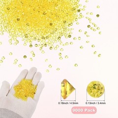 18000-Pack Fake Diamonds Crystal, 4.5mm Mini Clear Acrylic Gems [Light Orange]