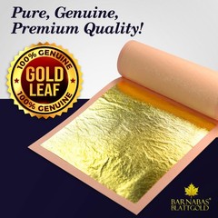 Edible Gold Leaf Sheets 24K Loose 1.5inch Sheet Interleaf of 12