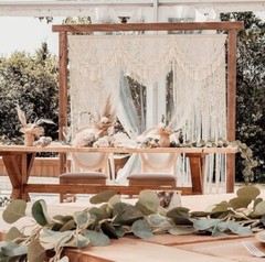 Wedding Decor Macrame Large Curtain Bohemian Decoration Wall Arch Backdrop