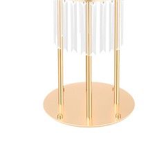 Wedding Gold Crystal Flower Stand Crystal Flower Stand Round Pedestal Stand