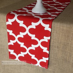 Christmas Holiday Table Runner Table Centerpiece Red and Green Linens Home Decor