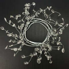 94”Crystal Beaded Wreath Garland Clear Diamond Branch Acrylic Party Decor Arts