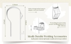 Wedding Church Pew Clips Bulk Heavy Duty Plastic Hooks Clear Chair 36 Pcs