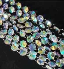 33FT 10m AB Color K9 Crystal Beads Garland Chandelier Hanging Wedding Curtain