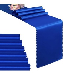 6 Pack Satin Table Runners – 12 x 108 Inches Long Royal Blue Table Runners