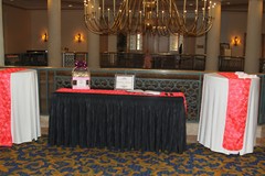 12″x108″ Satin Rosette Table Runner – Coral (1pc/pk)