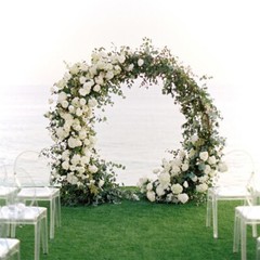 Extra Large Round Wedding Arch Elegant Photo Backdrop Stand Metal Garden Trellis