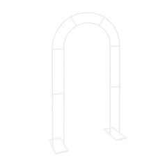 White Open Arch Backdrop Stand,120*40*220cm U Shaped Wedding Arches,Metal Stand