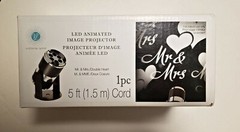 Victoria Lynn LED Animated Image Projector Mr & Mrs Double Heart Wedding Decor
