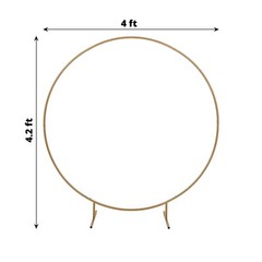 4 ft Gold Balloon Circle Metal Frame Round BACKDROP STAND Wedding Arch Party
