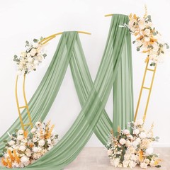 Sheer Chiffon Curtain Drapes 6 Yards for Wedding